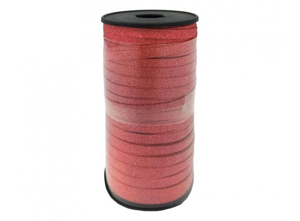 Gavebånd glitter rød 5mm 92 meter 