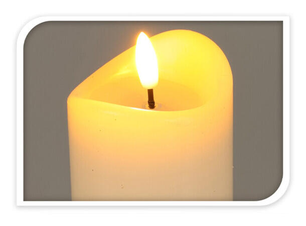 Kubbelys LED beige be.flamme 7x10cm Batteri:2xAA Timer:6/18t 