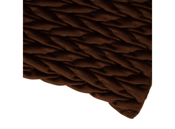 Putetrekk flettet sjokolade brun 45x45cm Velur 100 % polyester 