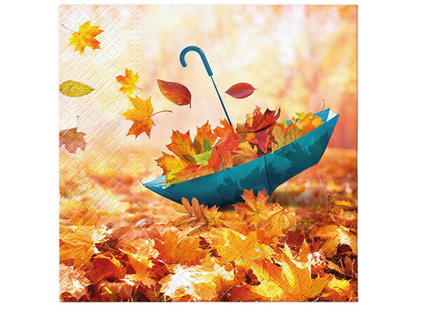 Serviett Umbrella leaves Lunsjserviett 20 stk 3-lags 33x33cm 