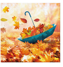Serviett Umbrella leaves Lunsjserviett 20 stk 3-lags 33x33cm