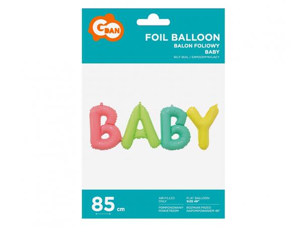 Ballong Folie BABY L:85 cm Til luft/helium 