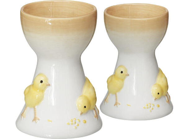 Eggeglass holder Brunetta keramikk s/2 Påske 