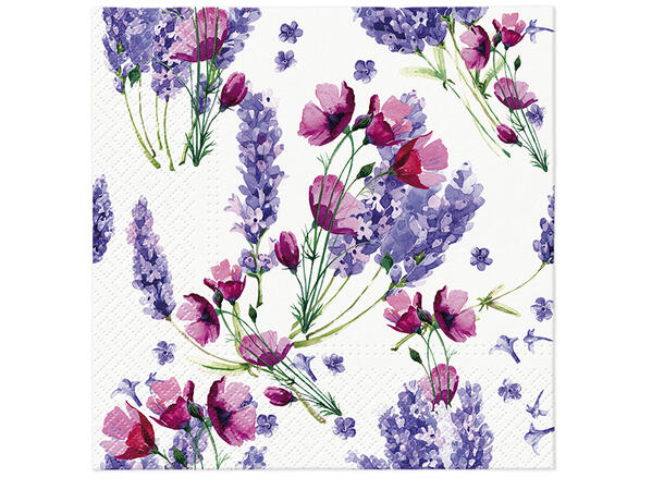 Serviett Fragrant Lavender Lunsjserviett 20 stk 3-lags 33x33cm 