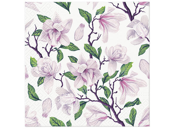 Serviett Greeting Magnolia Lunsjserviett 20 stk 3-lags 33x33cm 