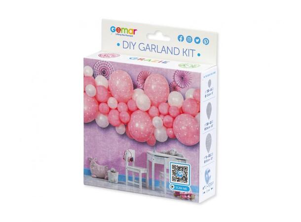 Ballong bue rosa 65 ballonger Inkludert tape 