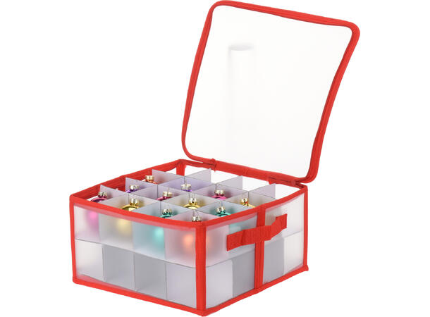 Boks til julekule transparent 2 lag 34cm 34x34x17cm 