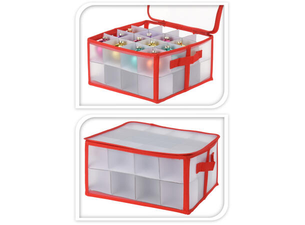 Boks til julekule transparent 2 lag 34cm 34x34x17cm 