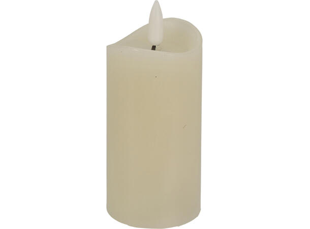 Kubbelys LED beige be.flamme 5x10cm Forpakn 12stk, Batteri:2xAA Timer:6/18t 