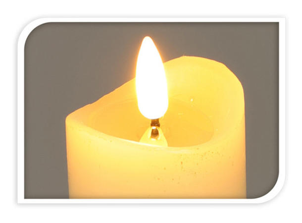 Kubbelys LED beige be.flamme 5x10cm Forpakn 12stk, Batteri:2xAA Timer:6/18t 