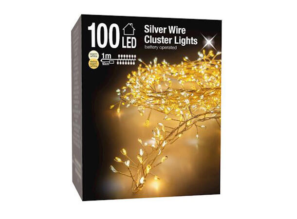 Lyslenke LED 100 varmhvit 100cm Forpk 12stk Batteri 3xAA 