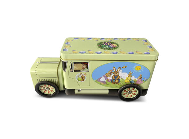 Metallboks Bil truck påske 24x7,5x11cm 1200ml 