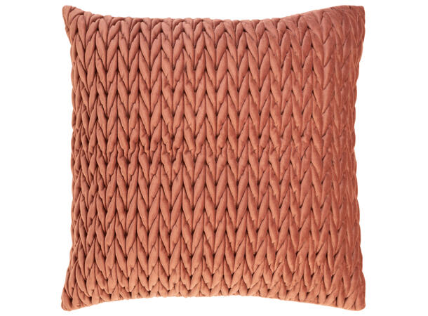 Pute 45x45cm m/trekk velur flett. amber Pute fjær/dun 780gram fyllvekt 