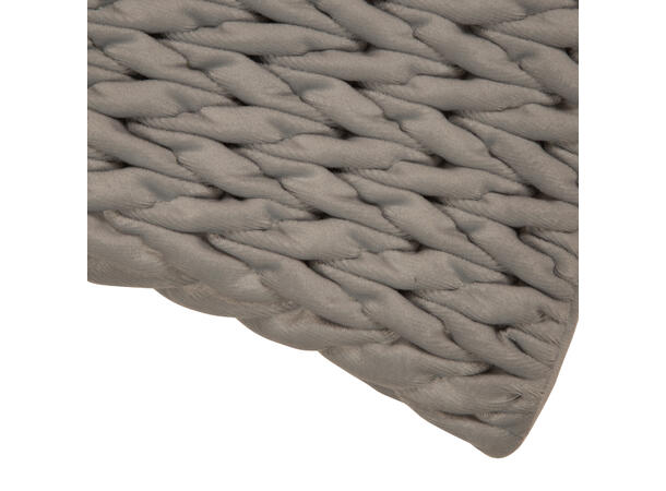 Putetrekk flettet isblå 45x45cm Velur 100 % polyester 