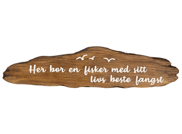 Skilt maritim trelook Fisker 36,8x2x8,8cm 