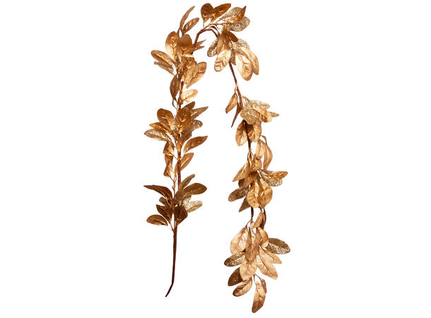 Girlander matt og glitter gullblad 130cm 