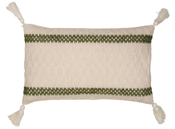 Putetrekk vevd bomull/lin grønn 30x50cm 40% bomull 40 % polyester 20 % lin 