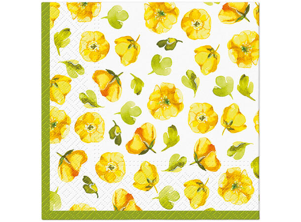 Serviett Floral Glow Lunsjserviett 20 stk 3-lags 33x33cm 