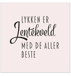 Serviett Lykken er jentekveld med beste Lunsjserviett 20 stk 3-lags 33x33cm