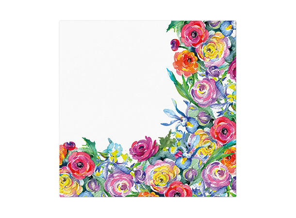 Serviett kaffe Painted Rose Corner Kaffeserviett 20 stk 3-lags 25x25cm 