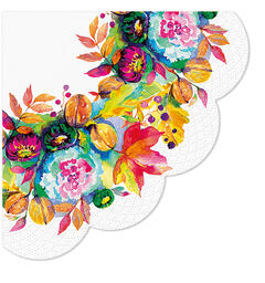 Serviett rund Power of Autumn Rund 12 stk 3-lags d:32cm