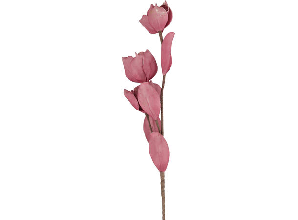 Blomst hibiscus lilla/rosa 96cm 2ass Med glitter 