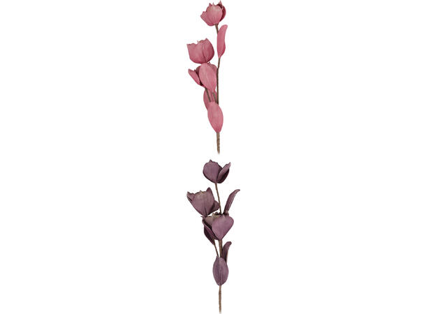 Blomst hibiscus lilla/rosa 96cm 2ass Med glitter 