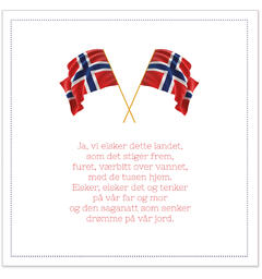 Serviett 17. mai Ja vi elsker... Norge Lunsjserviett 20 stk 3-lags 33x33cm
