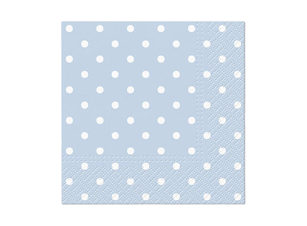 Serviett kaffe Dots Light blue Kaffeserviett 20 stk 3-lags 25x25cm 