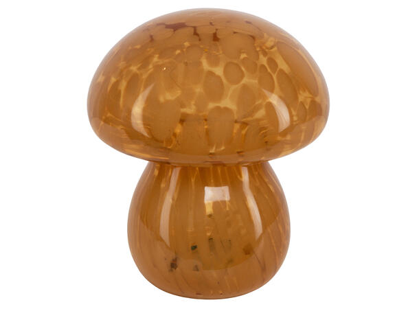 Sopp glass amber dots 5 LED 13,5x15,5cm Batteri:2xAAA Vekt: 575 gram 