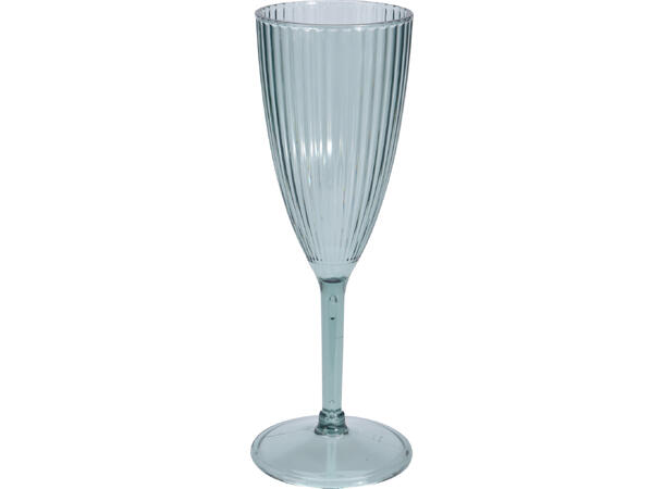 Glass champagne PS Plast stripet 21,5cm 225ml 75gr Resirkulert farge 