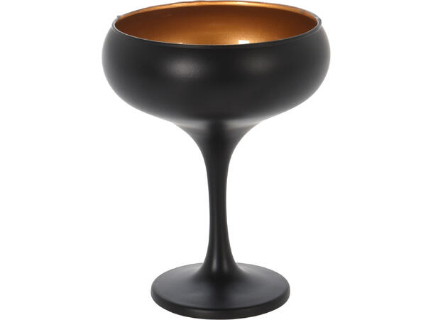 Glass cocktail 250ml sort/gull 9,5x13cm Forpakning: 6stk Vekt:180gr 