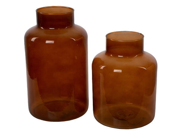 Vase resir. grønn/grå/amber 14x25cm 3ass Vekt:342gram 