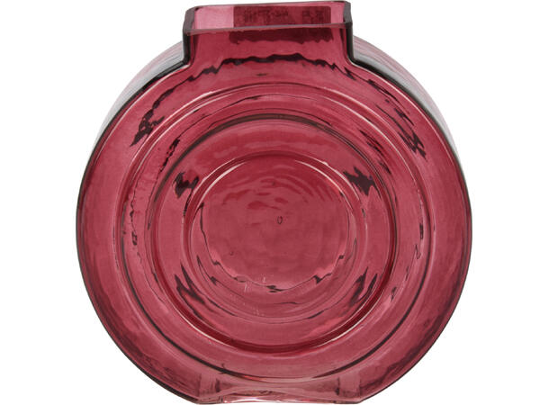 Vase rund rosa/lilla 7,5x20cm 2ass Vekt:700gram 