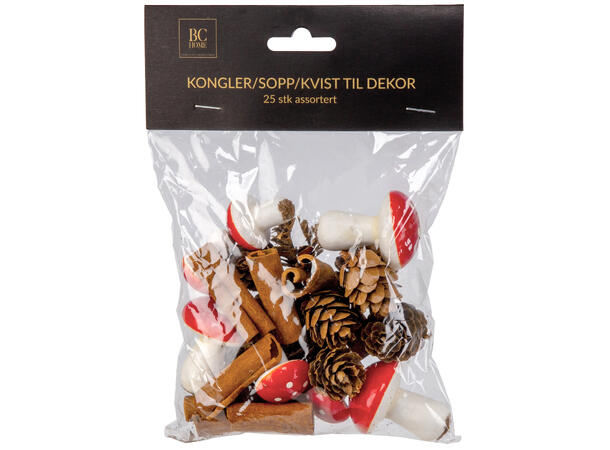 Kongle Sopp miks i pose 16x14x3cm 25stk Vekt:50gr 