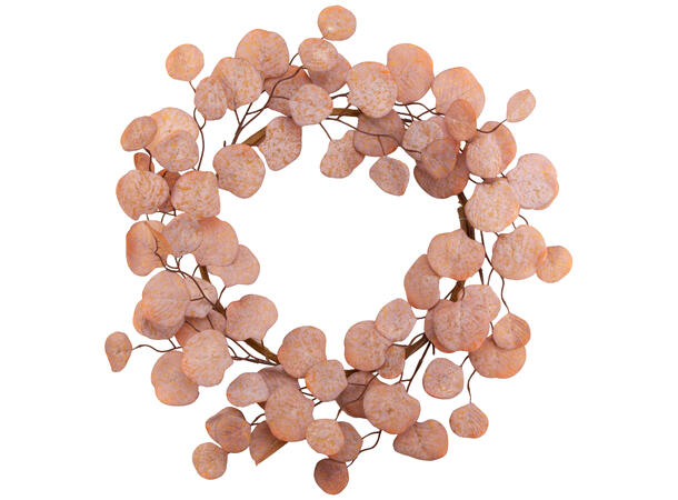 Krans brune blader dia:51cm Forpk 6stk Stoff/filt materiale 