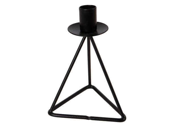 Lysestake mini matt sort metall h:9cm Til kronelys mini 