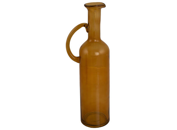 Flaske vase resirkulert brun 15x46cm 
