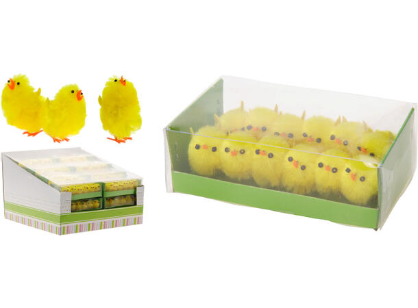 Kylling Chenille-polyester 4ass Display 24pk 