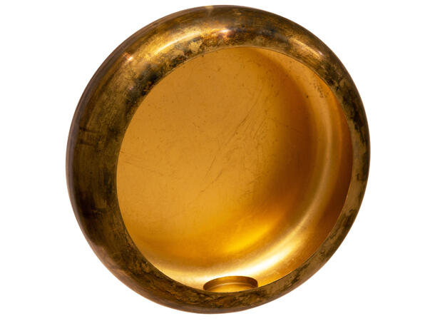 Veggstake rund antikk brass gull 40x12cm 