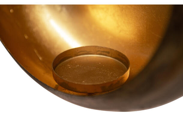 Veggstake rund antikk brass gull 40x12cm 