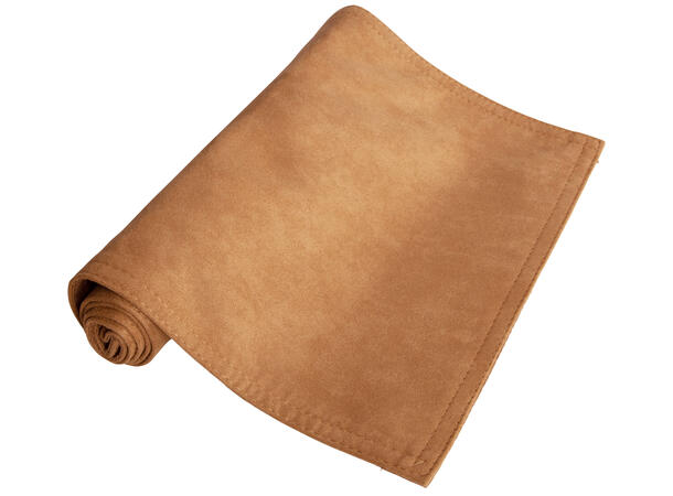 Løper semsket velur brun 33x100cm Velur av 100 % polyester 
