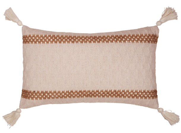 Putetrekk vevd bomull/lin beige 30x50cm 40% bomull 40 % polyester 20 % lin 