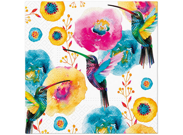 Serviett Hummingbird Lunsjserviett 20 stk 3-lags 33x33cm 