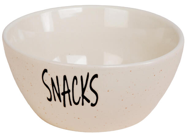 Skål keramikk lys beige Snacks 13x6cm 300gram 