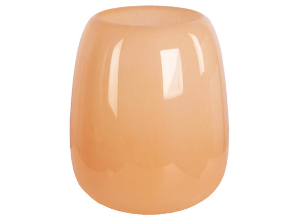 Vase glass beige 22x22x26cm 