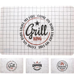 Dekkebrikke BBQ Polyester 43 x29cm 3ass PP Polyester