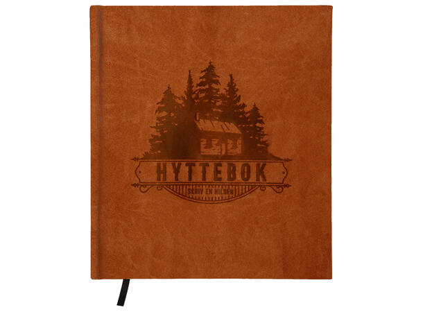 Hyttebok skog brun 21x24 cm, 96 ark 100 grams ark 