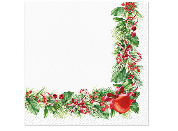 Serviett Christmas Decor TeteàTete Lunsjserviett 20 stk 3-lags 33x33cm 