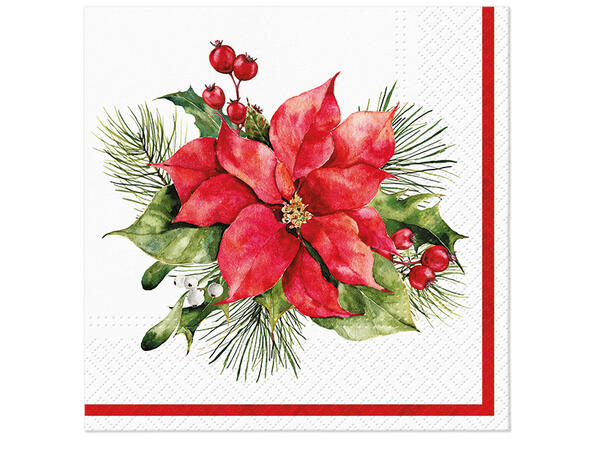 Serviett Composition Poinse TeteàTete Lunsjserviett 20 stk 3-lags 33x33cm 